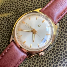 1968 Bulova Accutron 2181 14K Solid Gold Date Wristwatch - Heavy Case