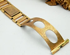 Vintage Gold Plated Rally GT style gents wrist watch band Germany 22mm Oval