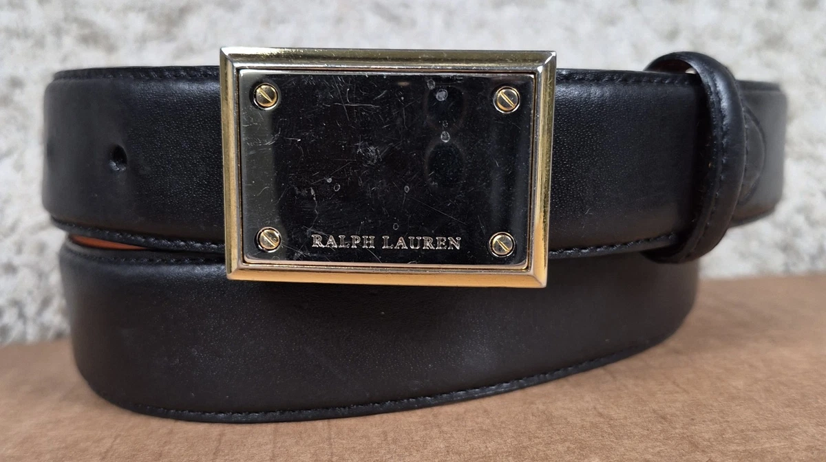 Polo Ralph Lauren Leather‎ Belt Women 36 White Good Silver Pony Plaque H4013 Polo Ralph Lauren Solid Medium Belts for Women for sale | eBay main image 4