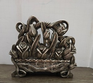 Vintage Silver Napkin Holder | eBay