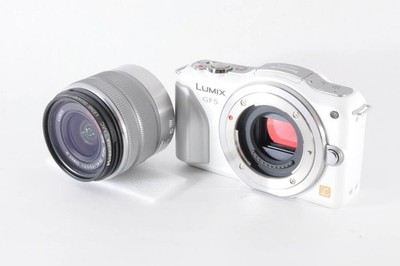 【訳あり品】Panasonic LUMIX GF5 ホワイト 14-42mm Panasonic Lumix DMC-GF5 White + 14-42mm F3.5-5.6 Lens Boxed Used
