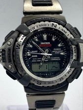 Casio PROTREK Watch Digital & Analog Twin Sensor, Altimeter & Thermo, 10BAR Qua