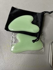 Green Jade Gua sha Stone Scraping Massage Tool  2 pcs