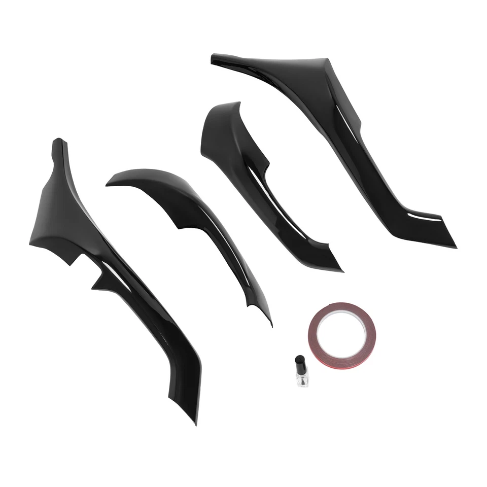 4Pcs Interior Door Armrest Cover Trim For Acura TSX 2009-2014 Gloss Black - Image 3 of 4