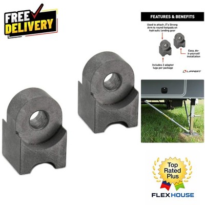 Lippert JT's Strong Arm RV Jack Stabilizer Adapters - 2-Pack for Round Footpads