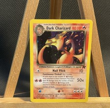 Pokémon Dark Charizard 4/82 Team Rocket Holo Rare 026 HUGE TAIL SWIRL NM