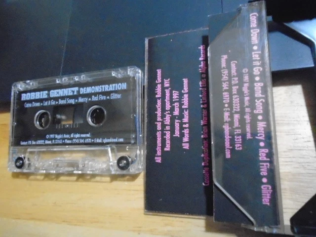 VERY RARE Robbie Gennet DEMO CASSETTE TAPE Demonstration 1997 MARILYN MANSON see - Image 2 of 2