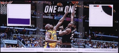 2014 Panini Preferred Shaquille O’Neal Dikembe Mutombo /7 Dual Patch Booklet GW