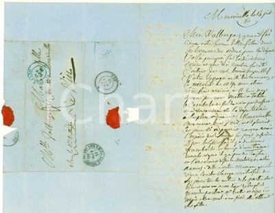1860 MONCRIVELLO (VC) Marquis DEL CARRETTO complains about bad weather and grapes
