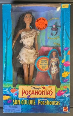 Mattel Disney 1995 Pocahontas Sun Colors Barbie Doll #13328 New NIB Toy 