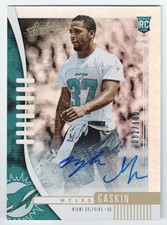 2019 Absolute Spectrum Signatures Myles Gaskin Rookie RC Autograph /100 #169