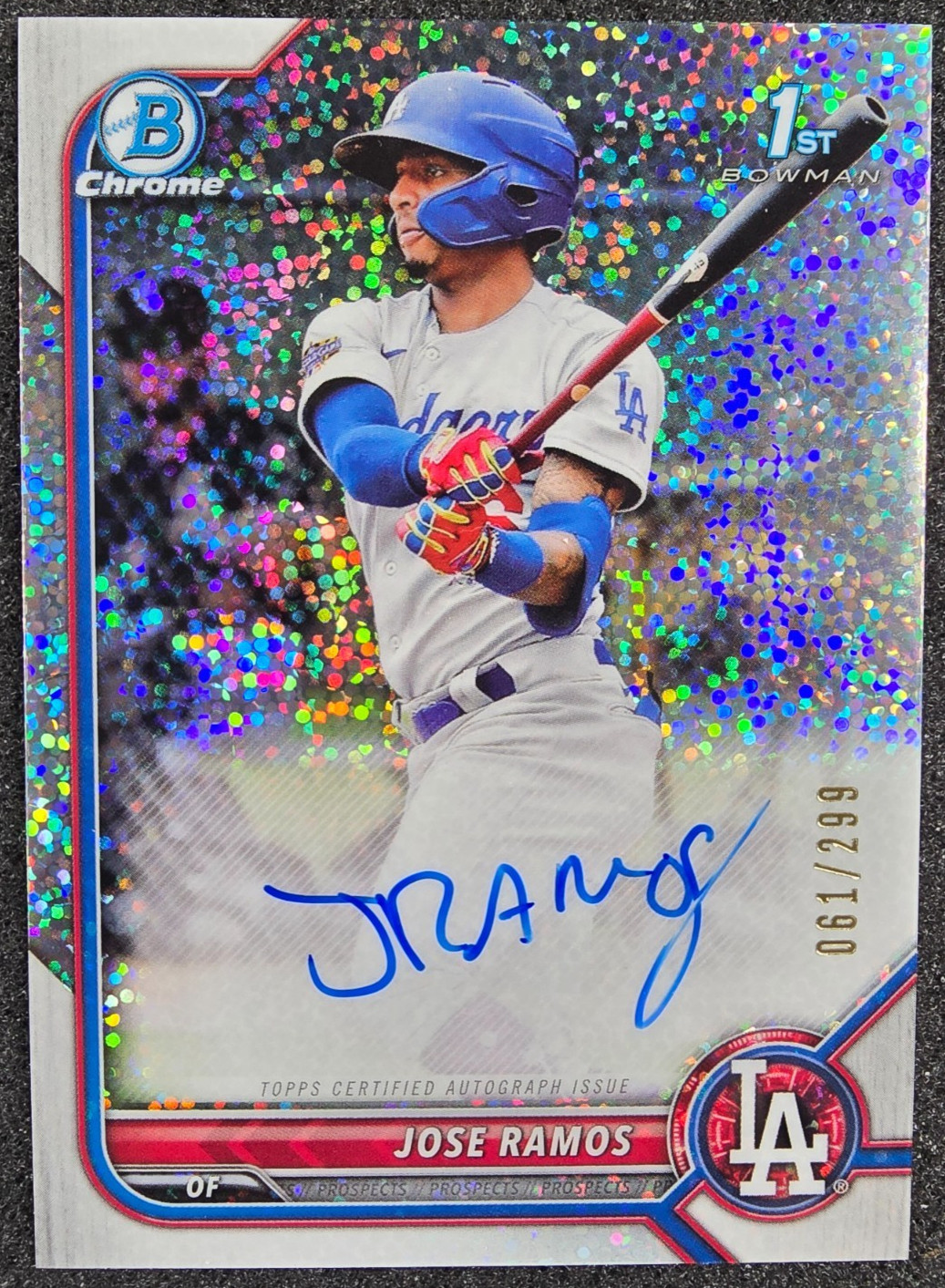 2022 Bowman Chrome 1st Speckle Refractor AUTO /299 Jose Ramos #CPA-JRS