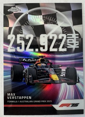 2025 Topps Chrome Formula 1 F1 Max Verstappen Top Speed #TS-1