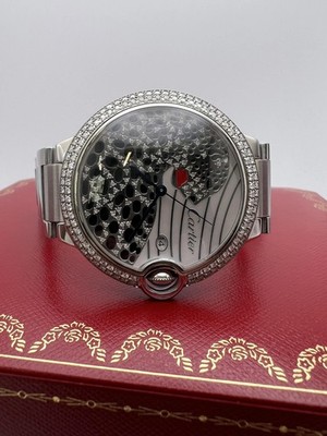 Cartier Ballon Bleu 42mm Custom Diamond Panther Dial and Bezel