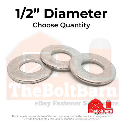 #ad #ad 1 2quot; 316 Stainless Steel Flat Washers Pick Quantity $8.54