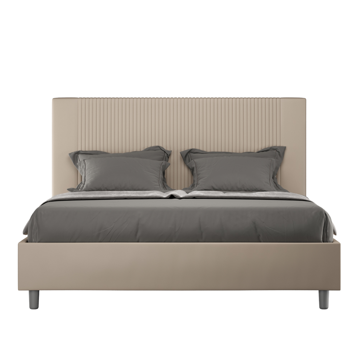 Letto Goya 160x190 rete e contenitore tortora