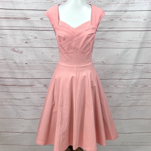NWT Muxxn Coral 1950s Pinup Swing Retro Rockabilly Swing Dress L - 第 1/9 張圖片