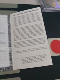 Sega Saturn Tomb Raider Booklet Only