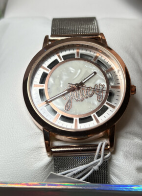 Juicy Couture Black Label Ladies Watch Mother Pearl Accent Rose Gold Mesh JC1217 Juicy Couture | Accessories | Juicy Couture Black Label  main image 2