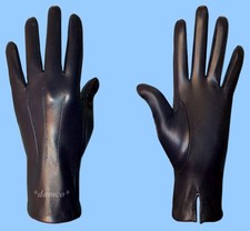 NEW MENS size 8 - S NAVY dark blue SILK LINED GENUINE KID LEATHER DRESS GLOVES