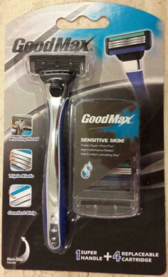 Goodmax M 3 sensitive system Rasierer + Rasierklingen 4 st , Neu OVP