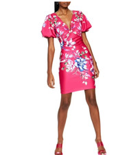 Guess Womens V-Neck Mini Sheath Dress xs