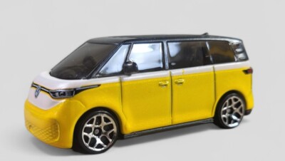 VOLKSWAGEN ID BUZZ VAN Diorama Collectible DieCast Model Van 1:64 Yellow LOOSE