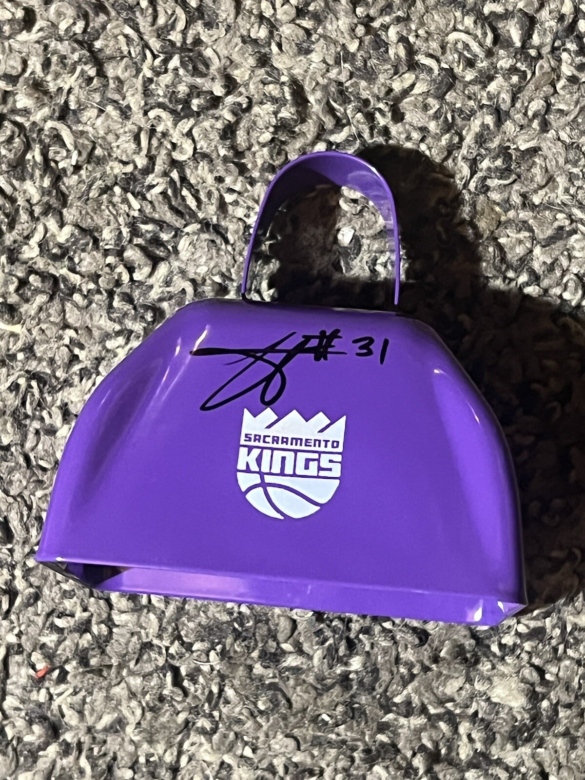 Signed Jordan Ford 23 24 Sacramento Kings Souvenir Cowbell SGA Fox