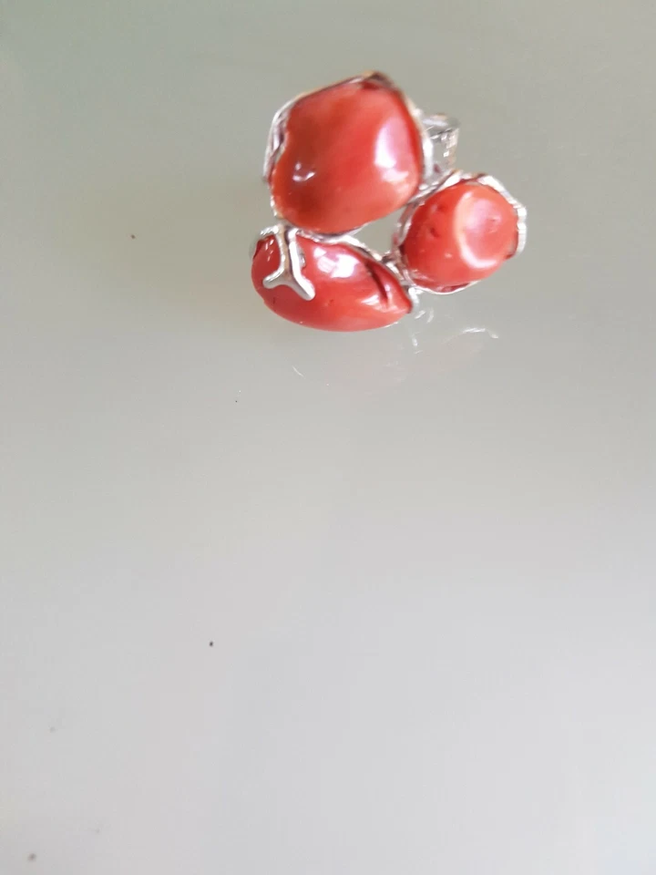 Anello donna corallo Sardegna - Immagine 2 di 4