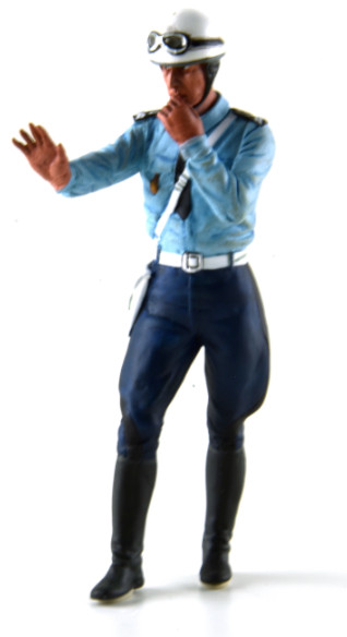 Миниатюрная фигурка полицейского на мотоцикле в Ле-Мане 118 из смолы FLM118036-P2 7890₽