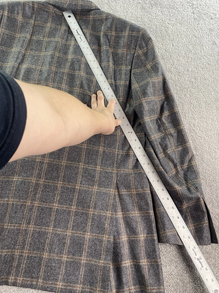 Traje Chaqueta Trussini 42 R Gris Seda Cachemira Piacenza Ventana Diseñador Italia Foto 4 de 4