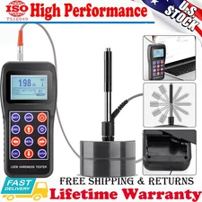 Portable Leeb Hardness Tester 7-in-1 Metal Hardness Meter w/Calibration Block US