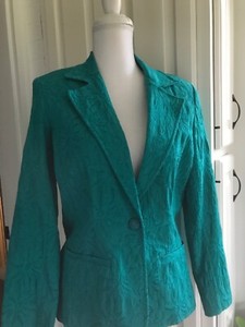 turquoise suit jacket