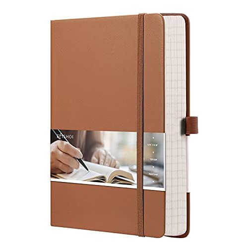 College Ruled Notebook - 256 Numbered Pages A5 Lined Journal, 120gsm Brown - Bild 1 von 6