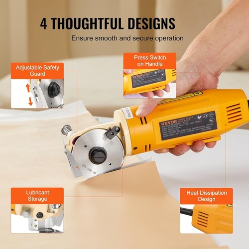 70W Electric Cloth Cutting Machine with Safety Features - Ideal for Workshops - Picture 7 of 11