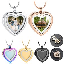 Personalized Photo Urn Necklace for Ashes Heart Ashes Necklace Cremation Jewelry