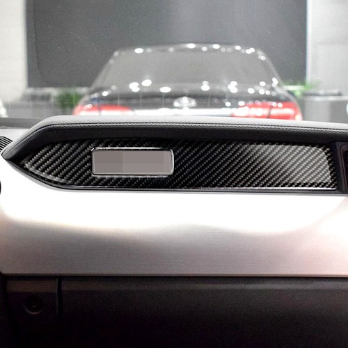 Real Carbon Fiber Co-pilot Dashboard Decorative Cover For Ford Mustang 2015-2019 - Picture 2 of 10