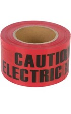 Cinta de precaución eléctrica subterránea Morris Products - 3 pulgadas de ancho - Detectable...