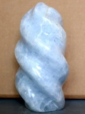 Natural Polished flame Blue Celestite Crystal Freeform from Madagascar
