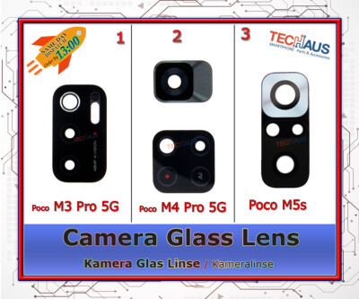 Kameralinse Kamera Glas  für Xiaomi Poco M3 / M4 Pro 5G / M5s Camera Lens Glass