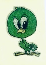 Original Vintage Cute Bird Glitter Mini Iron On Transfer