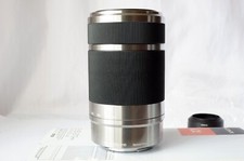 Sony E 55-210mm f4.5-6.3 OSS Lens SEL55210 Silver Good Working Order Barely Used
