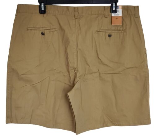 Haggar Big & Tall Premium Cotton Khaki Chino Shorts Mens Size 44 Flat Front NWT - Picture 4 of 8