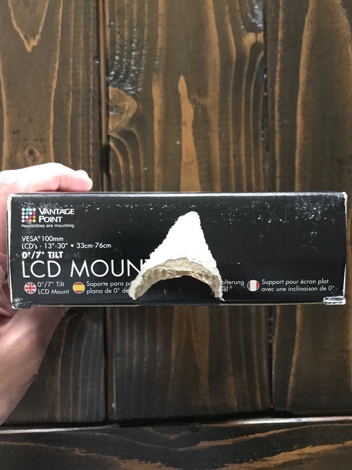 Настенное крепление Vantage Point-LCD TV — вмещает телевизоры 13–30 дюймов — черное — наклон 0/7 градуса - Изображение 4 из 4