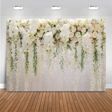 Mocsicka Wedding Backdrop Romance Bridal Floral Wall Background for Photograp...