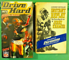 New 🔥GREEN BAY PACKERS🔥 VHS Farve on Cover & Instant Replay Jerry Kramer Book