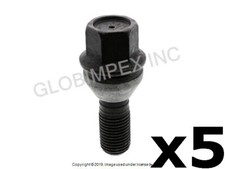 BMW E53 X5 (2000-2006) Wheel Lug Bolt Black (14 X 1.5 X 19 mm) Set of 5 GENUINE