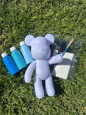 Fluid Art Drip Bear Figure Moshi Bears- DIY Painting Figure - 