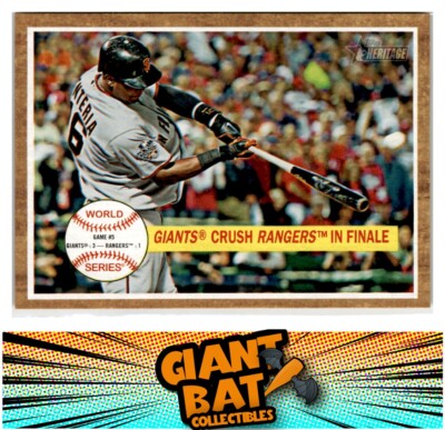 2011 Topps Heritage #236 Giants Crush Rangers (Edgar Renteria) HL
