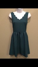 Alya Green Scallop Neck Dress Size Small